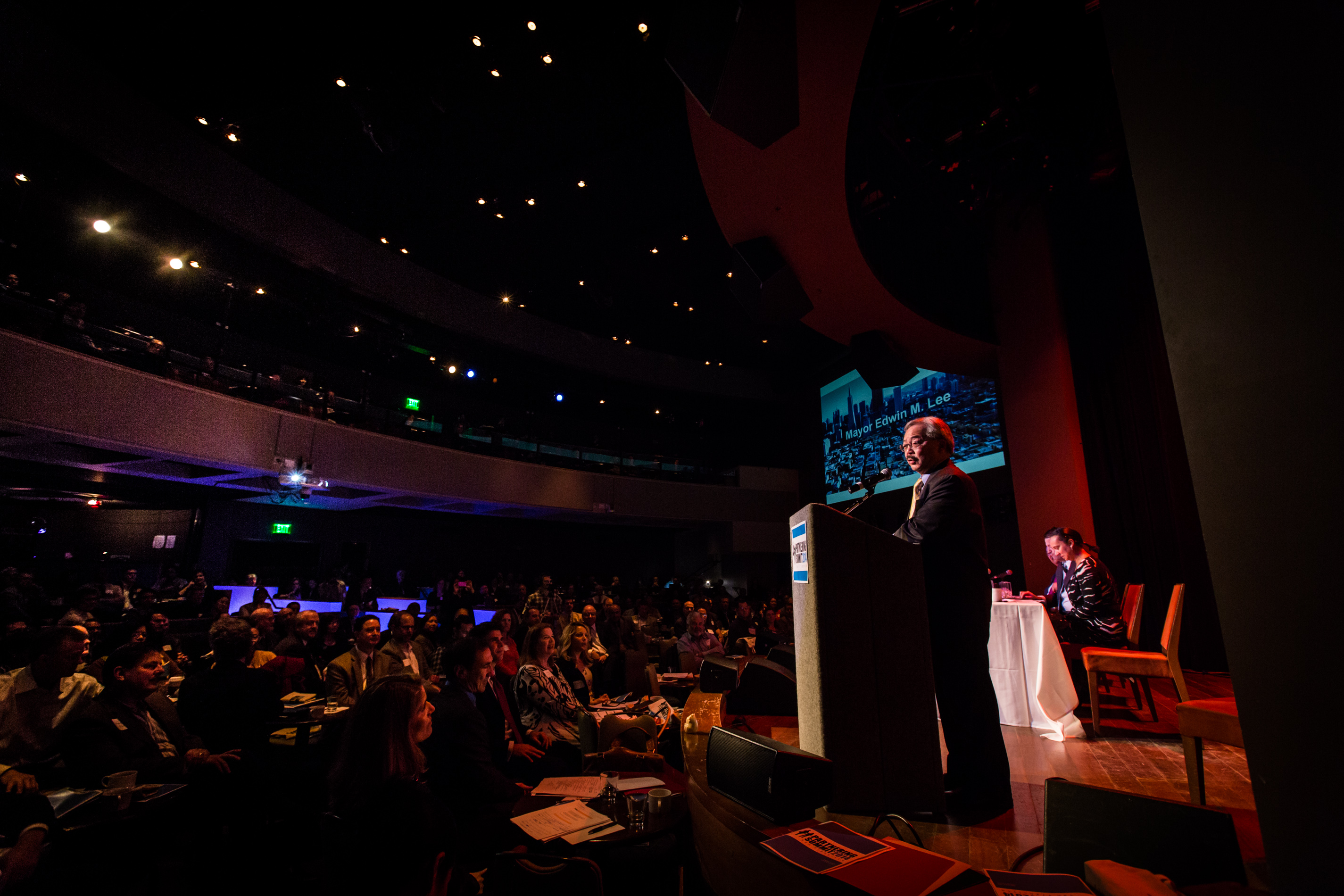 Mayor Ed Lee speaks at the partnering summit