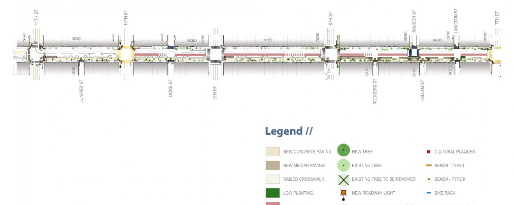 Folsom Streetscape Map 11th to 7th