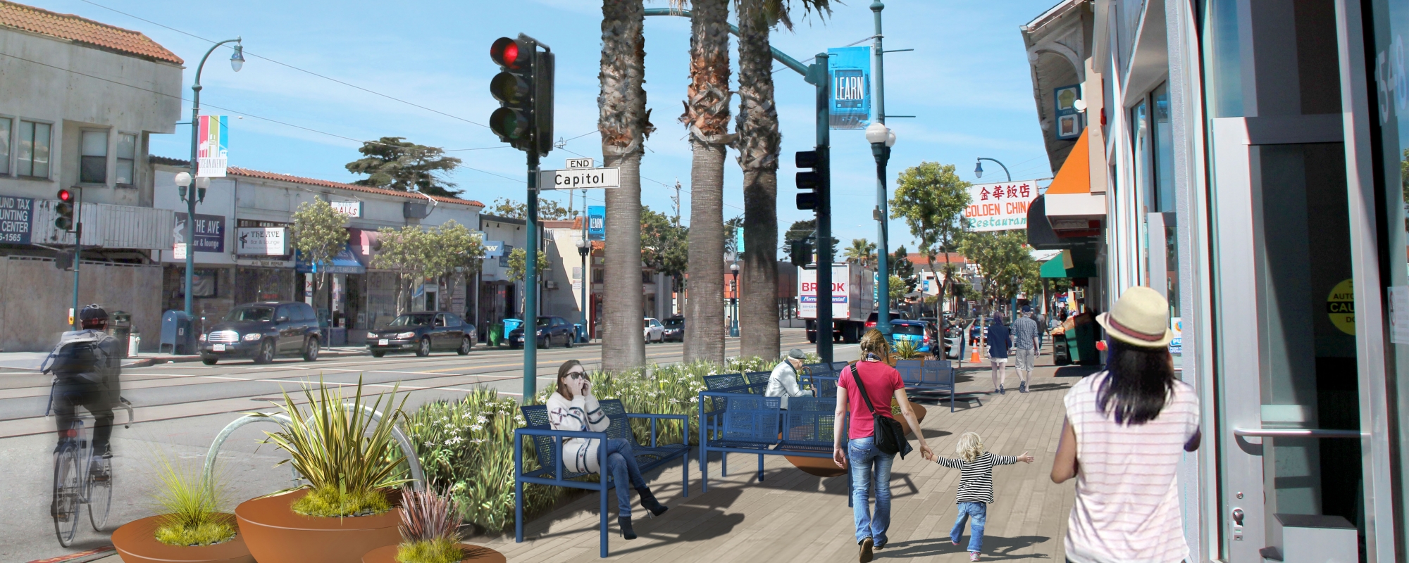 Rendering of Ocean Avenue and Capitol