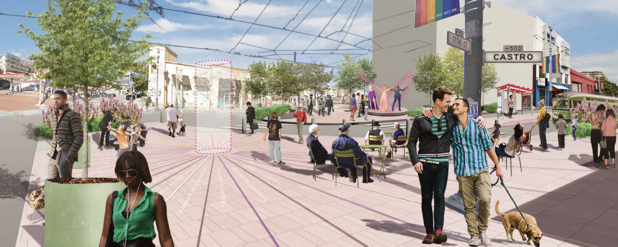 rendering of jane warner plaza