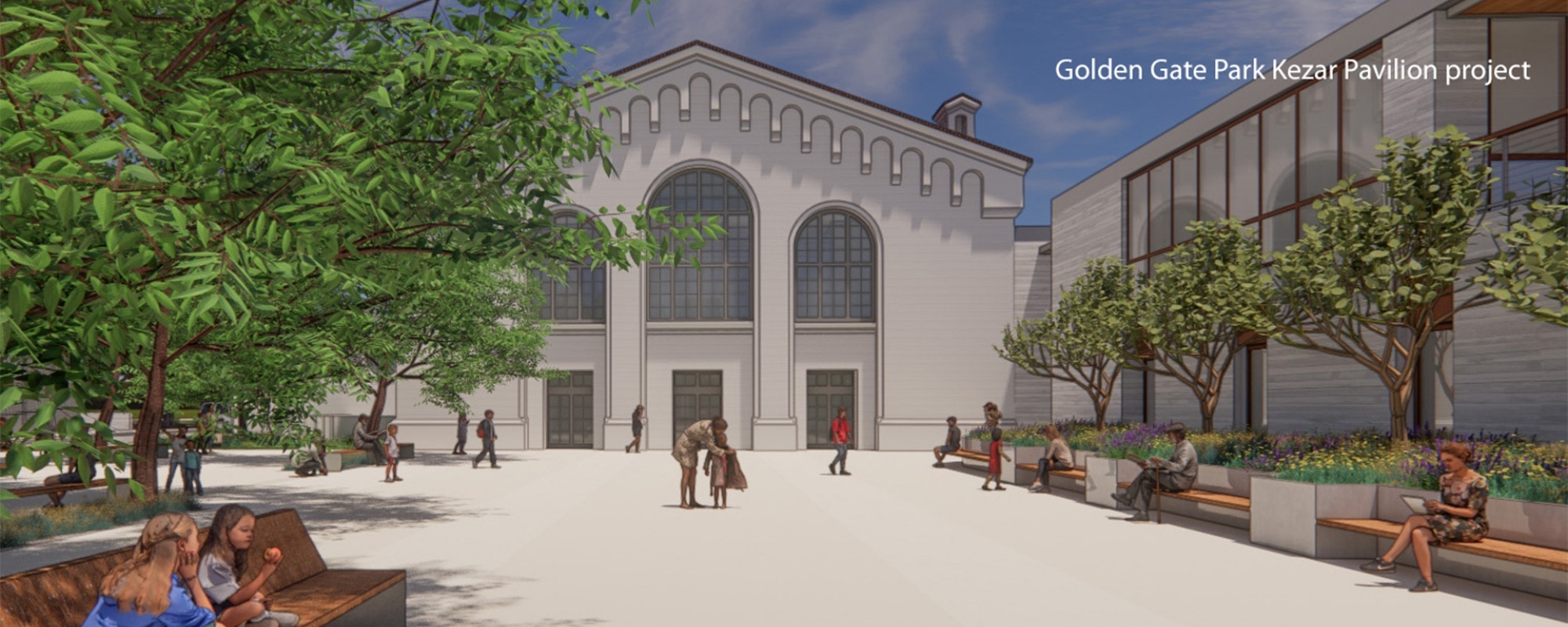 A rendering of the Kezar Pavilion project. 